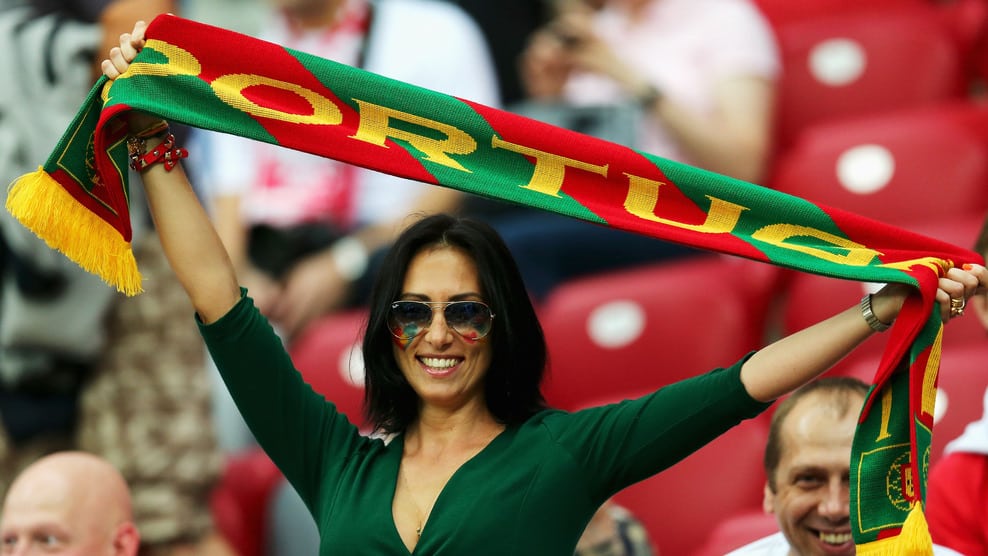 A Portugal fan enjoy the atmosphere during their UEFA EURO 2012 quarter-final against the Czech Republic